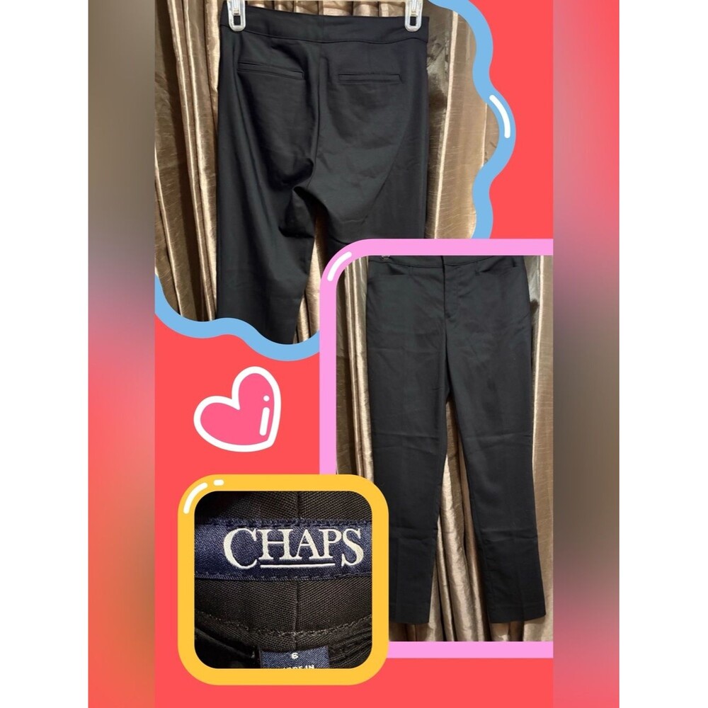Chaps Black Slim Dress Pants #1976